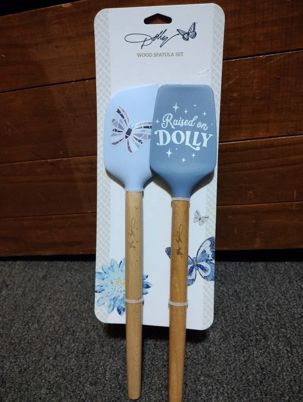 Dolly Parton Silicone & Wood Spatula Set 2 CT